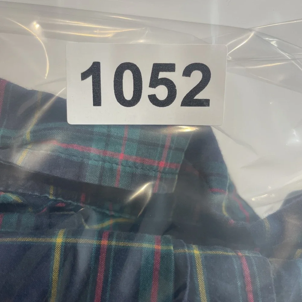 Ralph Lauren Shirt Boy Size 5 Blue Green Plaid Button Down Long Sleeve Pony Logo